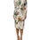 Thumbnail: Dolce & Gabbana White Flower Vase Silk Sheath Midi Dress