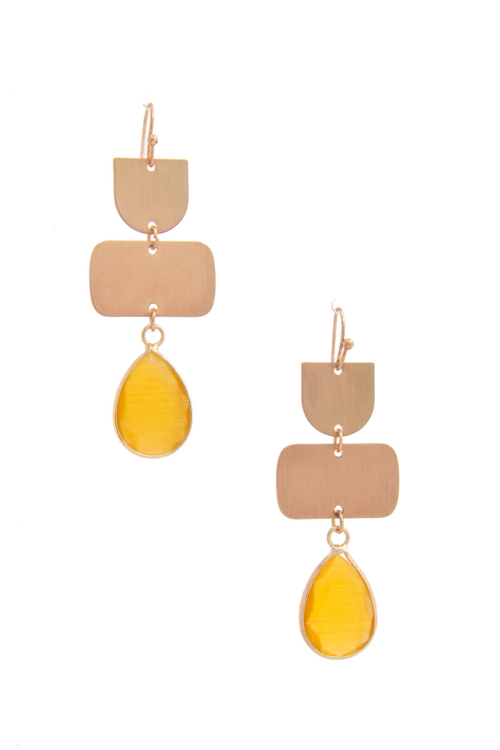 Thumbnail: Teardrop Gem Multi Shape Dangle Earring