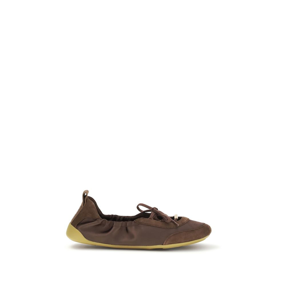 Chloé Brown Polyester Ballet Flats