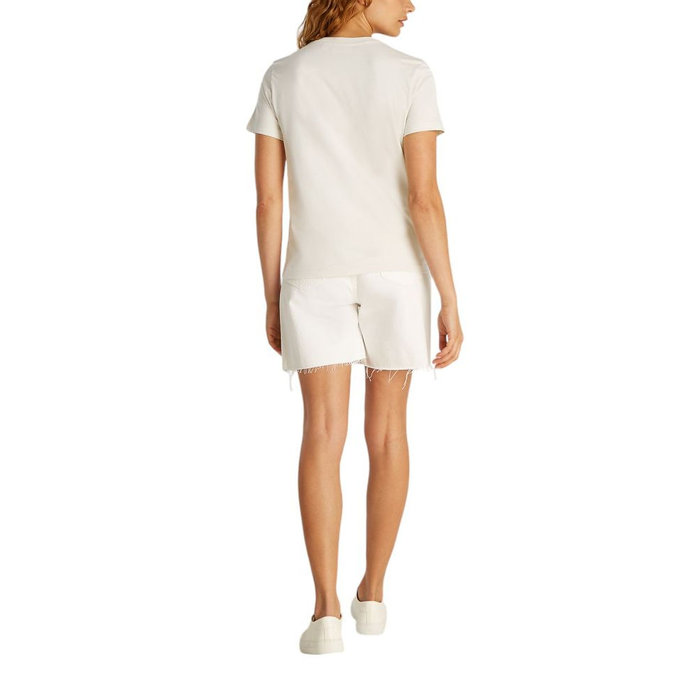 Thumbnail: Calvin Klein Jeans Beige Recycled Cotton T-Shirt