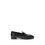 Thumbnail: Prada Black Calf Leather Bos Taurus Slip-On Loafers