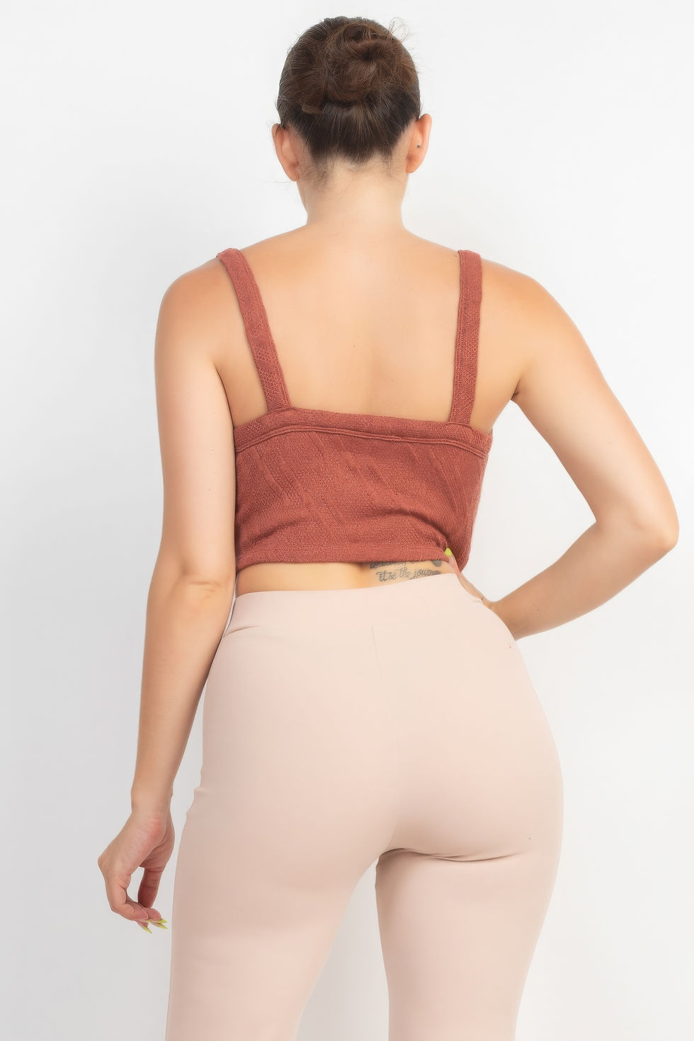 Thumbnail: Geometric Cami Puff Sleeves Blazer Top Set