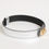 Thumbnail: Dolce & Gabbana Silver Textured Leather Gold Tone Metal Neckband