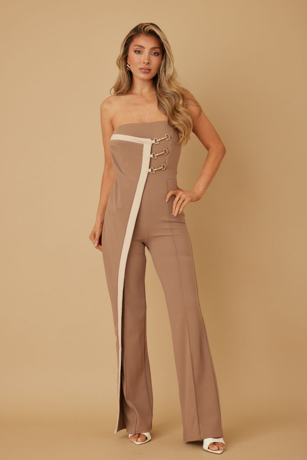 Thumbnail: Flap Strapless Chain Jumpsuit