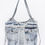 Thumbnail: Washed Denim Double Pockets Tote Bag