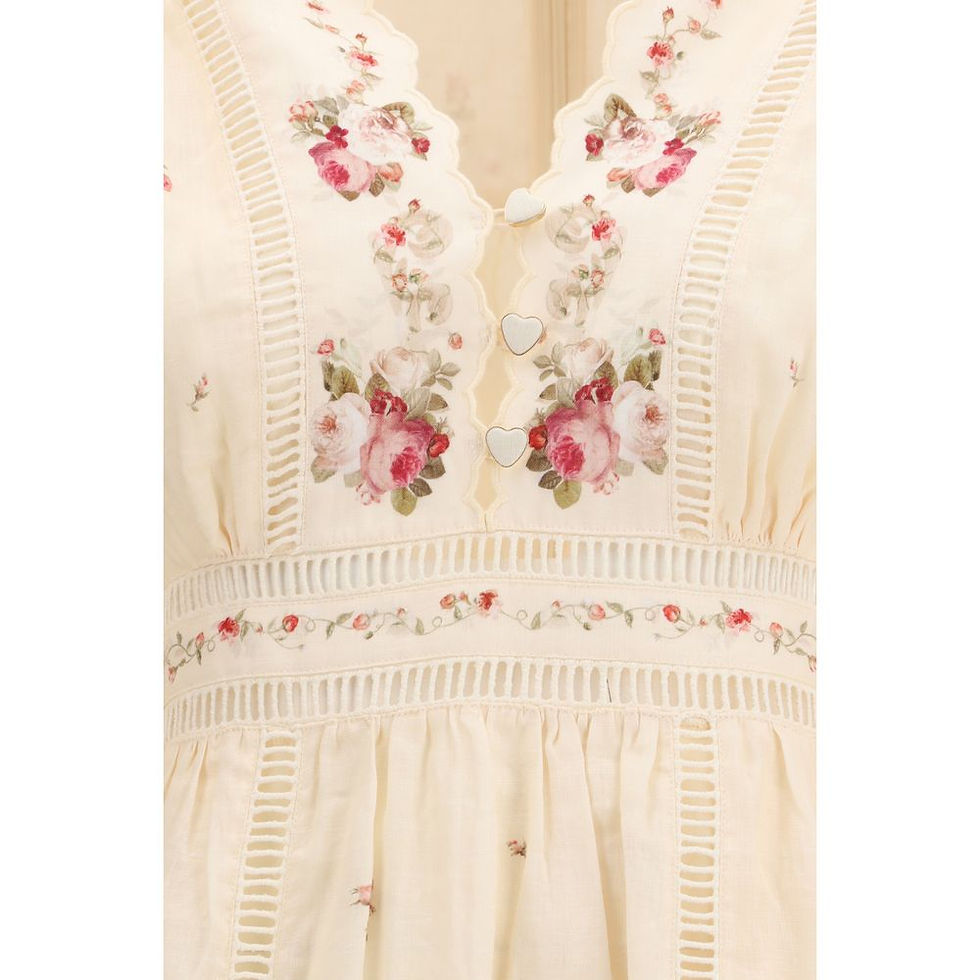 Thumbnail: Zimmermann Beige Linen Casual Dress