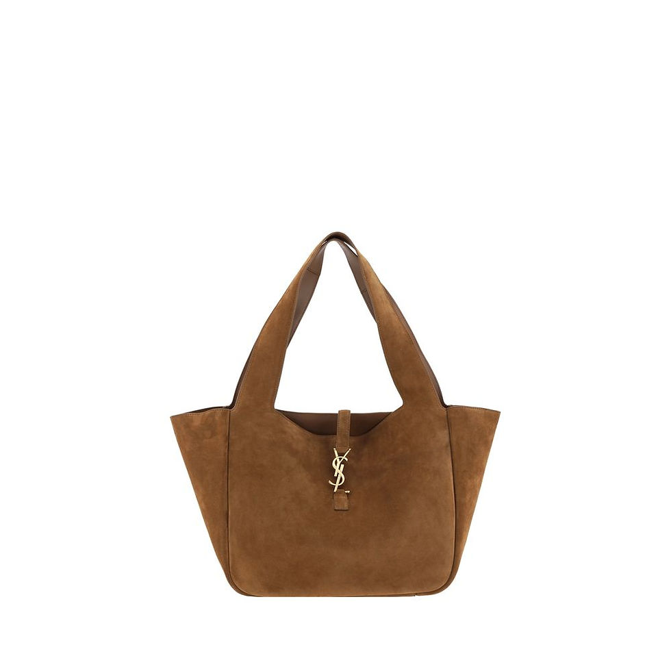 Thumbnail: Saint Laurent Brown Calf Leather Bos Taurus Shoulder Bag