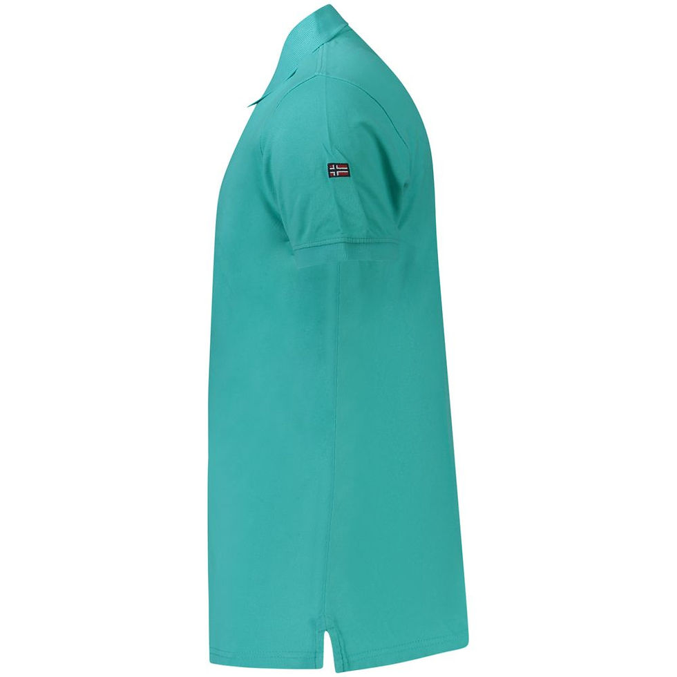 Thumbnail: Norway 1963 Azzurro Cotton Men Polo
