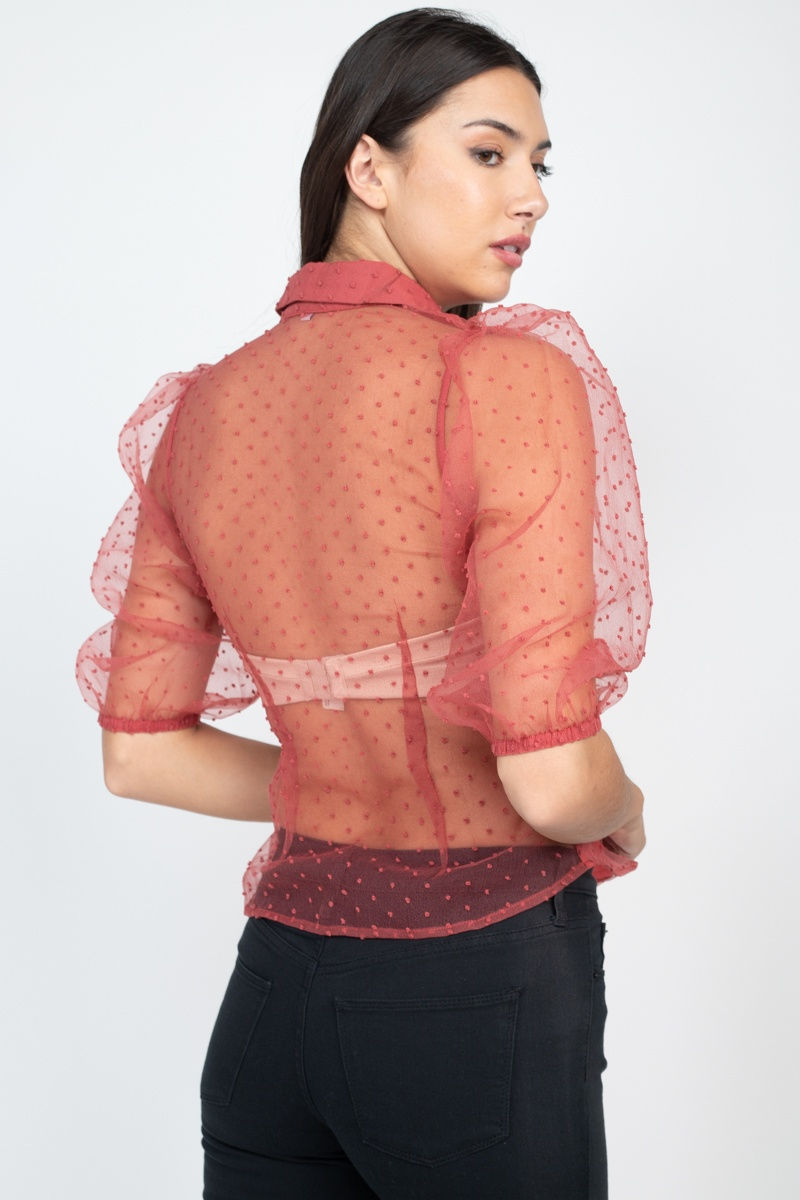 Thumbnail: Contrast Dot Print Top