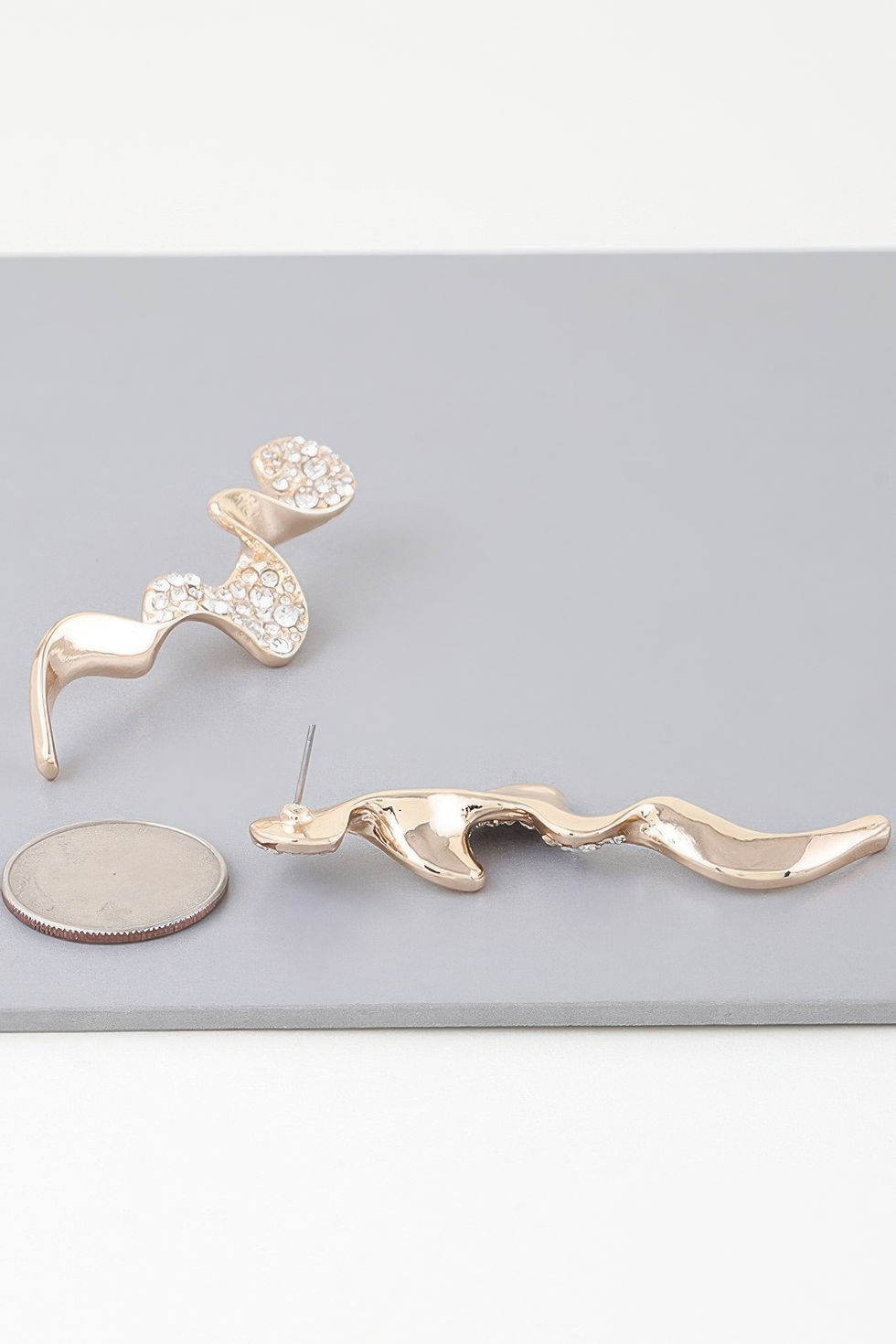 Thumbnail: Jeweled Wave Drop Earrings