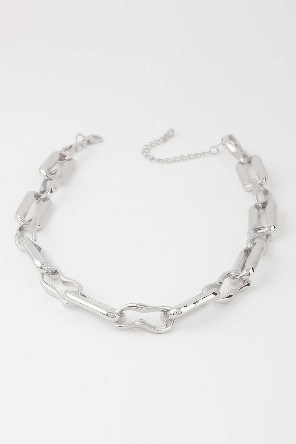 Shiny Hammered Chain Necklace