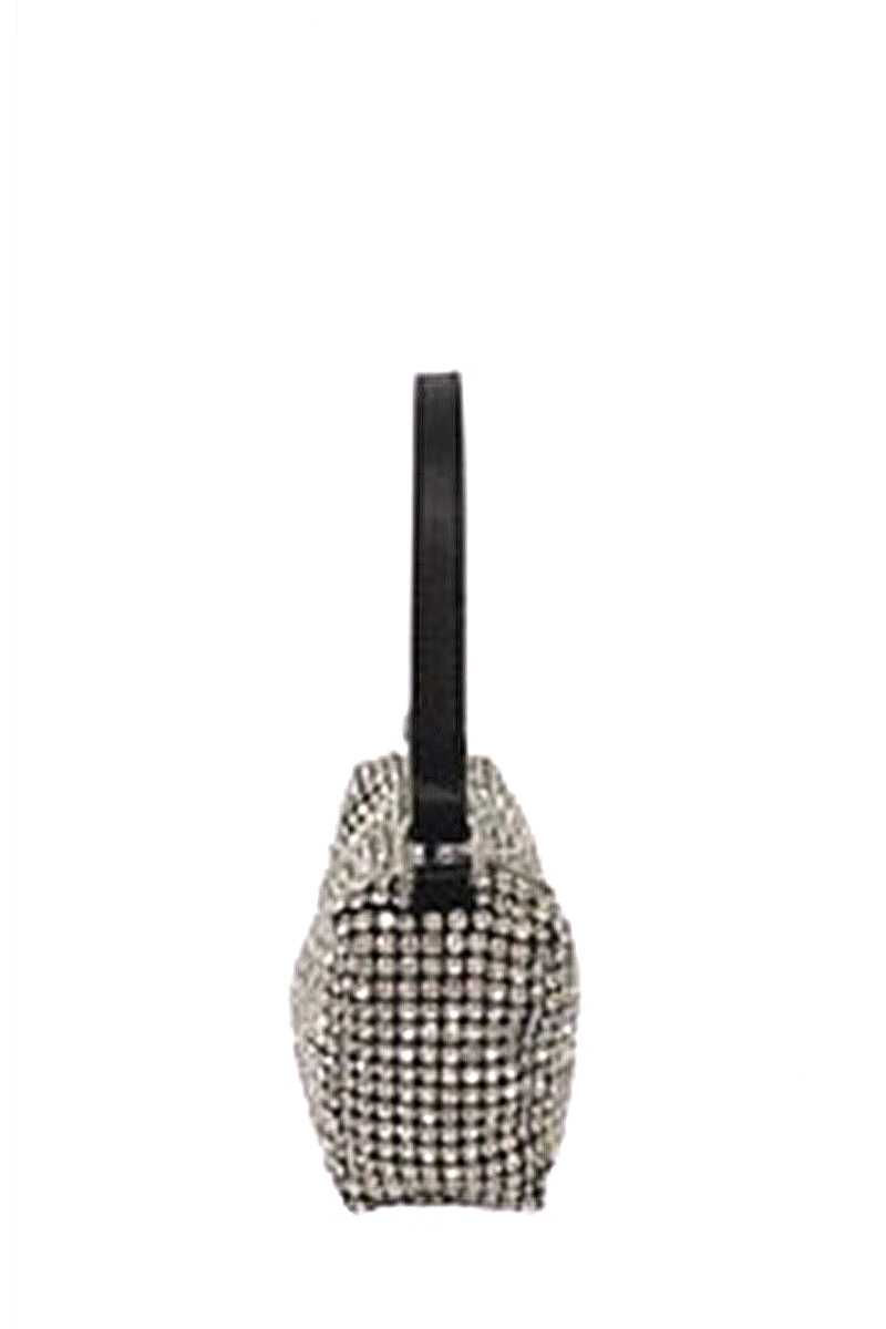 Thumbnail: Fashion Chic Rhinestone Handle Clutch Bag