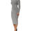 Thumbnail: Dolce & Gabbana Gray Nylon Bodycon Sheath Long Sleeves Dress