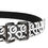 Thumbnail: Dolce & Gabbana White Black Logo Leather Metal Buckle Belt
