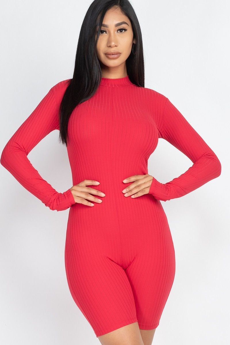 Thumbnail: Ribbed Knit Romper