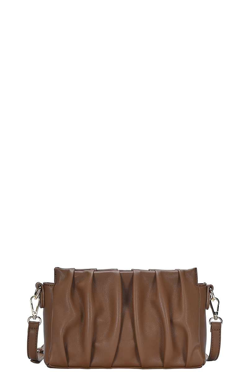 Thumbnail: Stylish Smooth Wrinkled Crossbody Bag