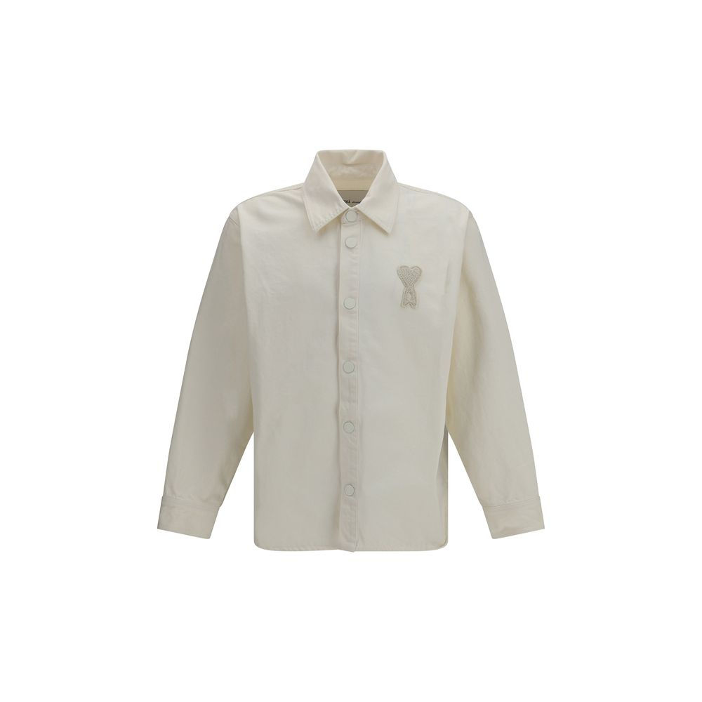 Ami Paris Beige Cotton Denim Jacket