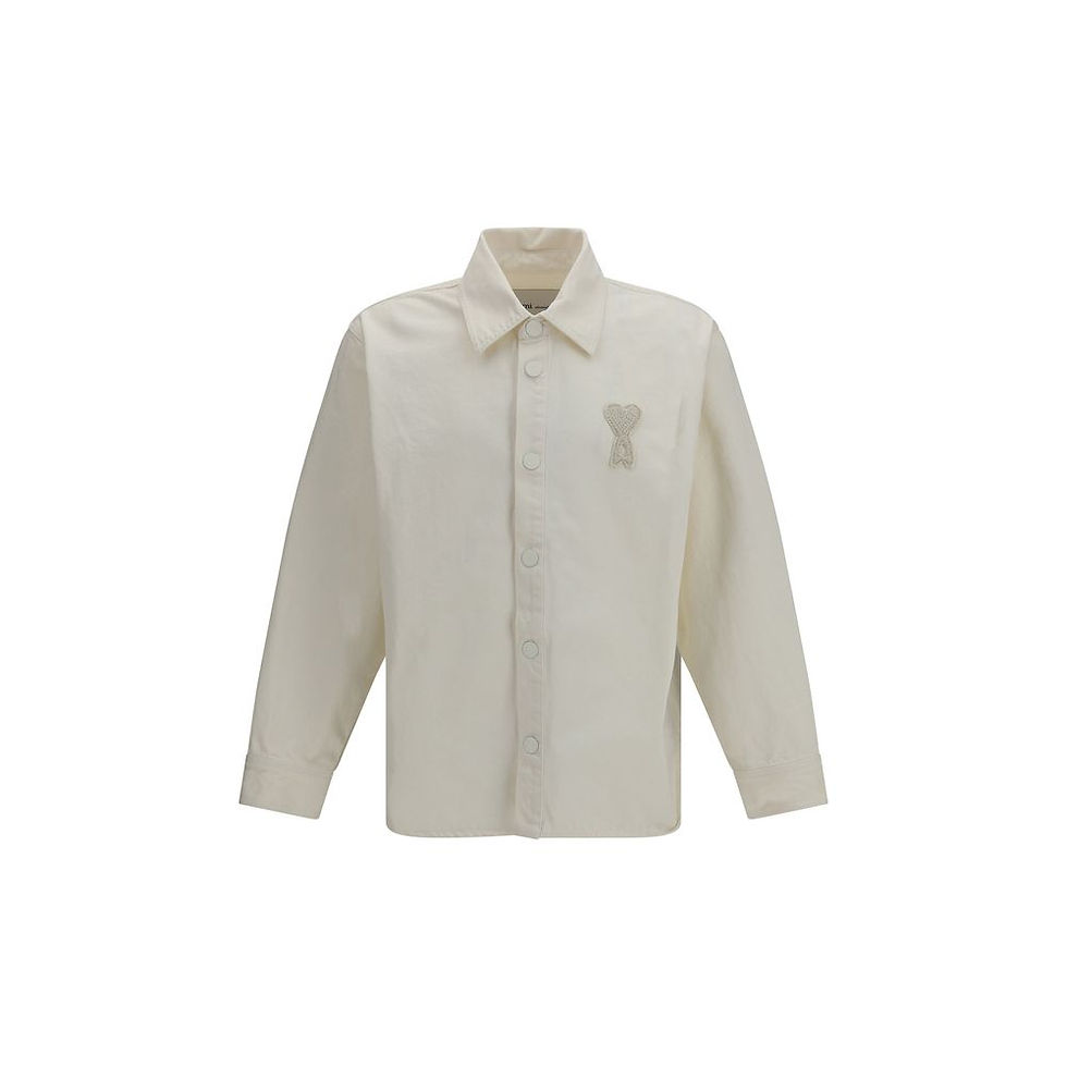 Thumbnail: Ami Paris Beige Cotton Denim Jacket