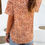 Thumbnail: Floral Printed Ruffle Sleeve V Neck Loose Blouse