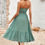 Thumbnail: Off Shoulder Lace Trim Strapless Tube A Line Dress