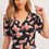 Thumbnail: Butterfly Vneck Crop Smocked Back Waist