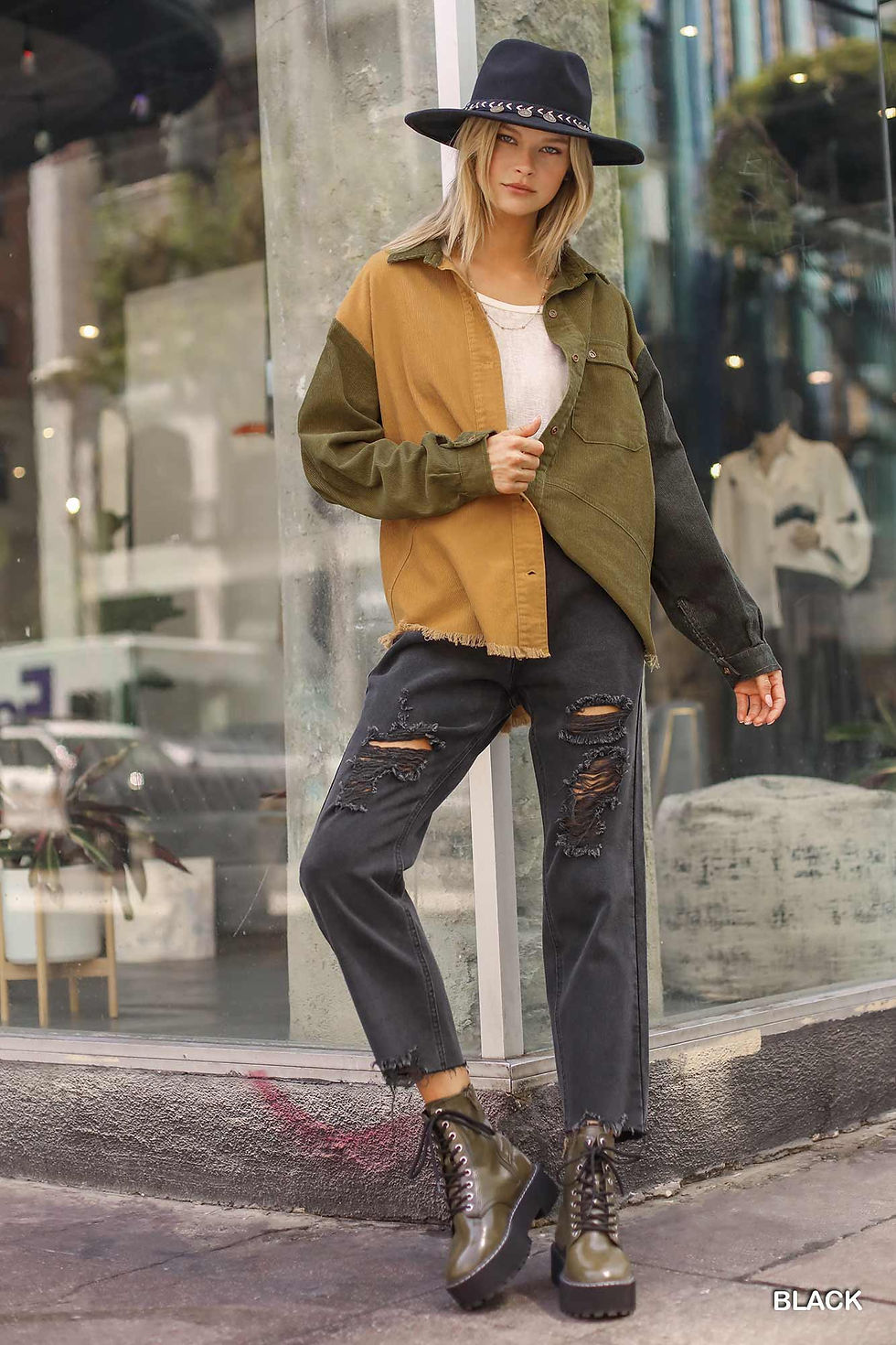 Thumbnail: 5 Pockets Non-stretch Straight Cut Distressed Denim Jeans With Raw Hem
