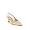 Thumbnail: Santoni Beige Calf Leather Bos Taurus Mid Heel Pumps