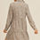 Thumbnail: Corduroy Printed Button Down Front Collar Long Sleeve Dress