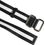 Thumbnail: Dolce & Gabbana Black White Striped Logo Metal Buckle Belt