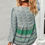 Thumbnail: Tie Neck Boho Floral Tunics Long Sleeve Shirt