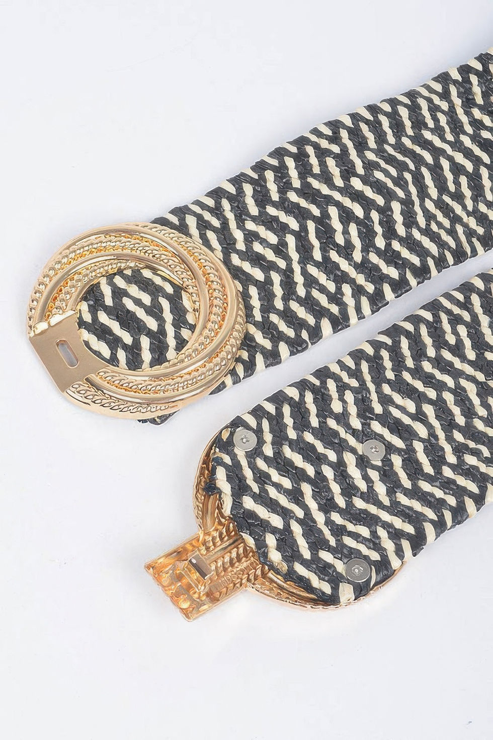 Thumbnail: Metal Buckle Stretch Waist Belt