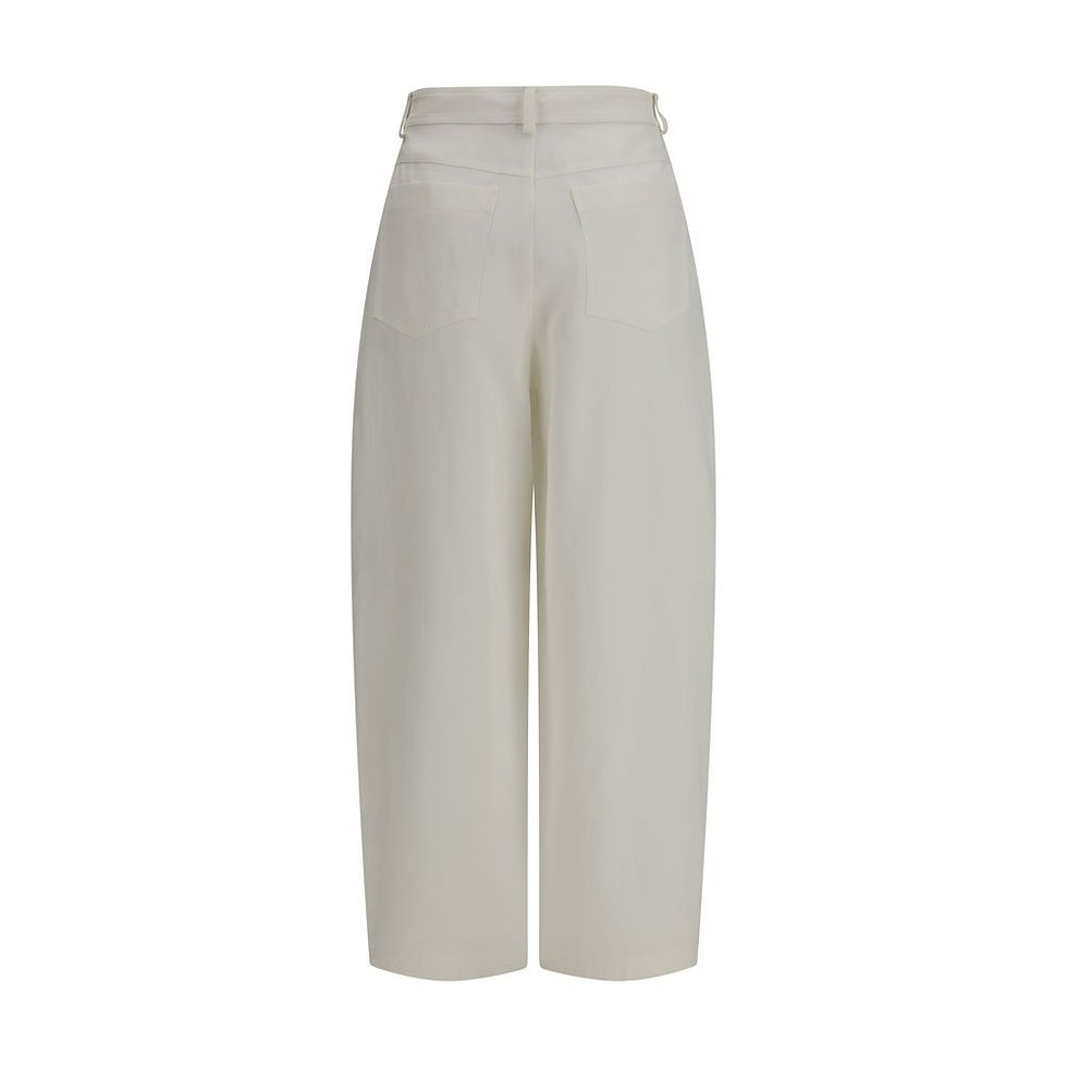 Thumbnail: Brunello Cucinelli Beige Silk Casual Pants