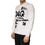 Thumbnail: Dolce & Gabbana White Virgin Wool Graphic Logo Crewneck Sweater