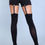 Thumbnail: Opaque Thigh Highs With Attached Clip Garter. (shorts Not Included.)