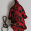 Thumbnail: Dolce & Gabbana Red Black Polyester Animal Silhouette Keychain Keyring