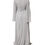 Thumbnail: Dolce & Gabbana Grey Pleated Maxi Long Sleeve Silk Blend Gown Dress
