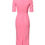 Thumbnail: Dolce & Gabbana Pink Viscose Short Sleeve Sheath Midi Dress