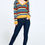 Thumbnail: Multi-colored Variegated Striped Knit Sweater