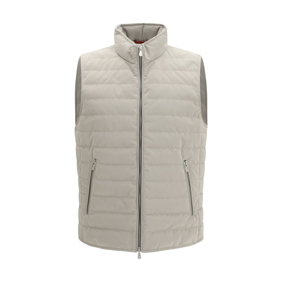 Thumbnail: Brunello Cucinelli Gray Polyester Sleveless Jacket