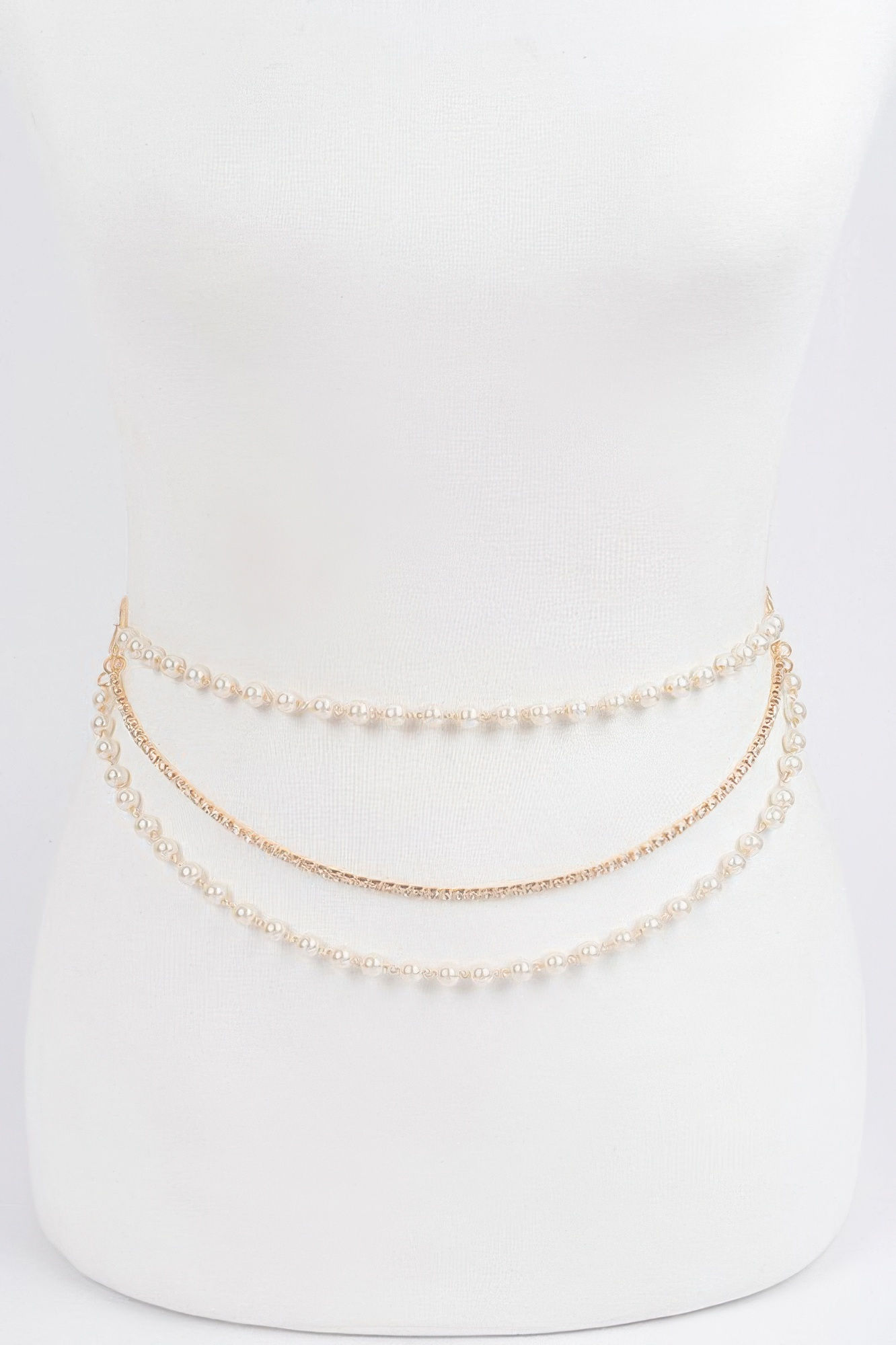 Pearl Layered Chain Belt
