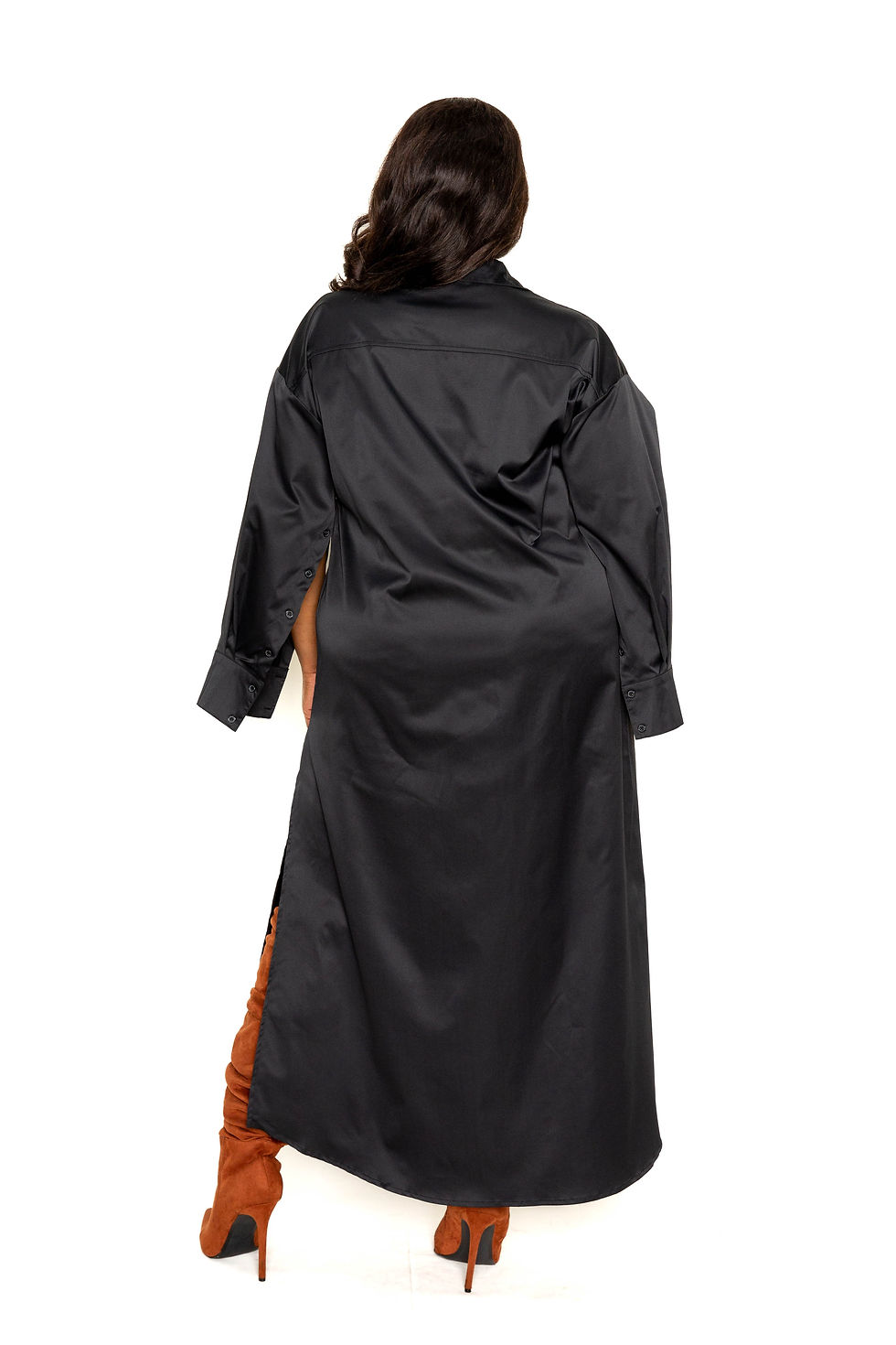 Thumbnail: Cape Sleeve Shirt Dress