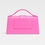 Thumbnail: Jacquemus Neon Pink Leather Le Grand Bambino Handbag