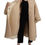 Thumbnail: Dolce & Gabbana Beige Cashmere Wool Faux Fur Coat Jacket