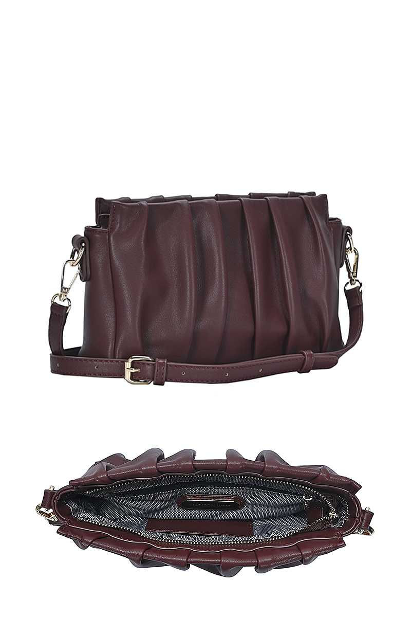 Thumbnail: Stylish Smooth Wrinkled Crossbody Bag