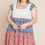 Thumbnail: Plus Size Floral Color Block Contrast Tiered Babydoll Dress