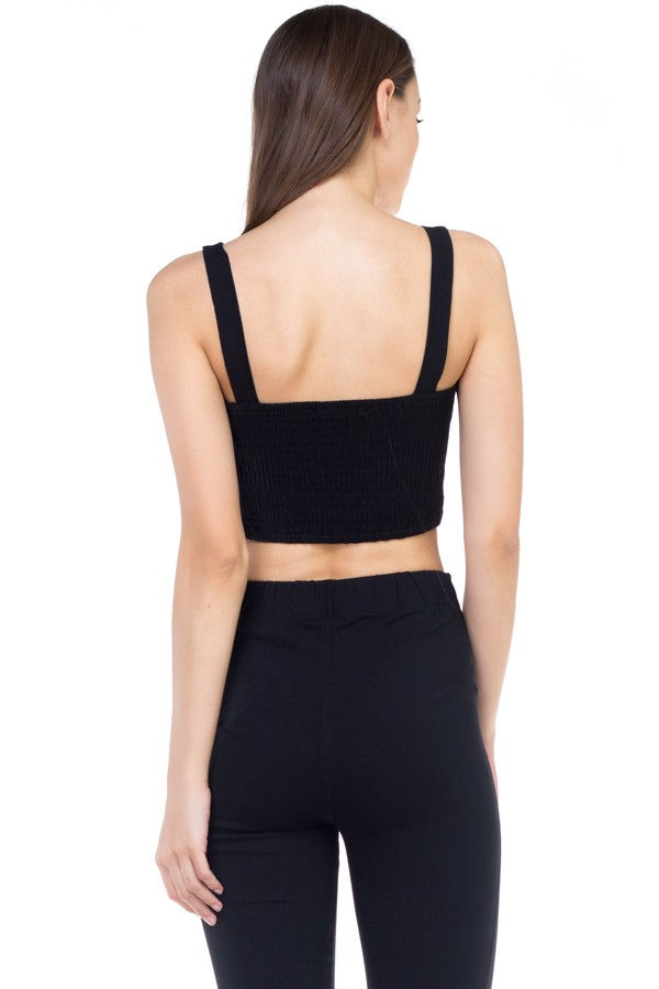 Thumbnail: Sweetheart Button Down Crop Top