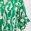 Thumbnail: Geometric print ruffled bell sleeve woven top