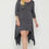 Thumbnail: Asymmetrical Raw Edge Hem Solid Dress