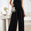 Thumbnail: Button Detail Wide Leg Overall Pockets Jumpsuit