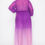 Thumbnail: Ombre Chiffon Wrap Front Long Sleeve Tie Waist Slit Front Maxi Dress